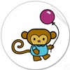 القرد و البالونات